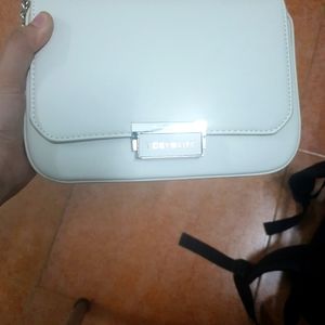 New Summer Style Milk White Leather Crossbody Bag